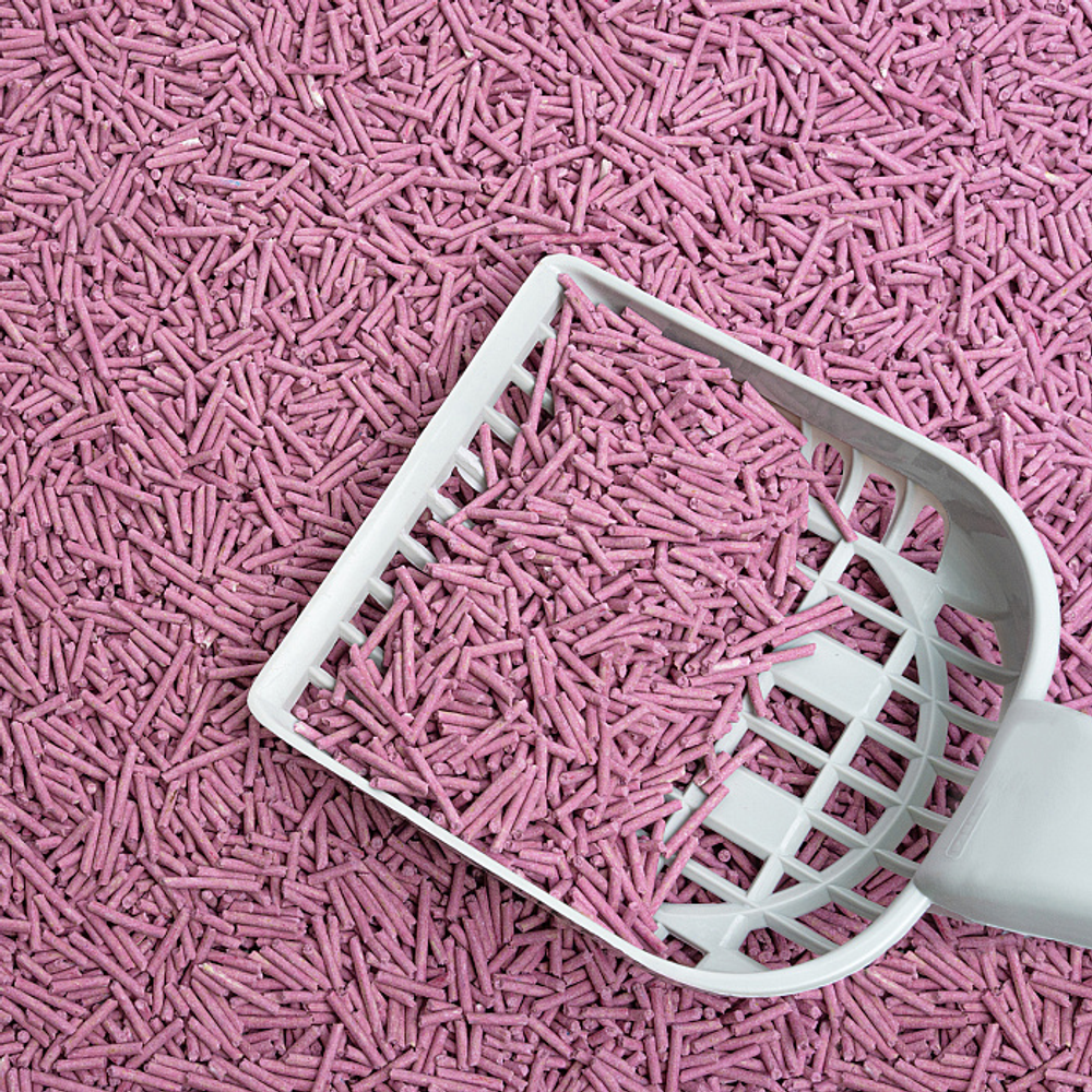 Растительный комкующийся наполнитель тофу Cat's choice с ароматом "Лаванда" 6 л/2,5 кг