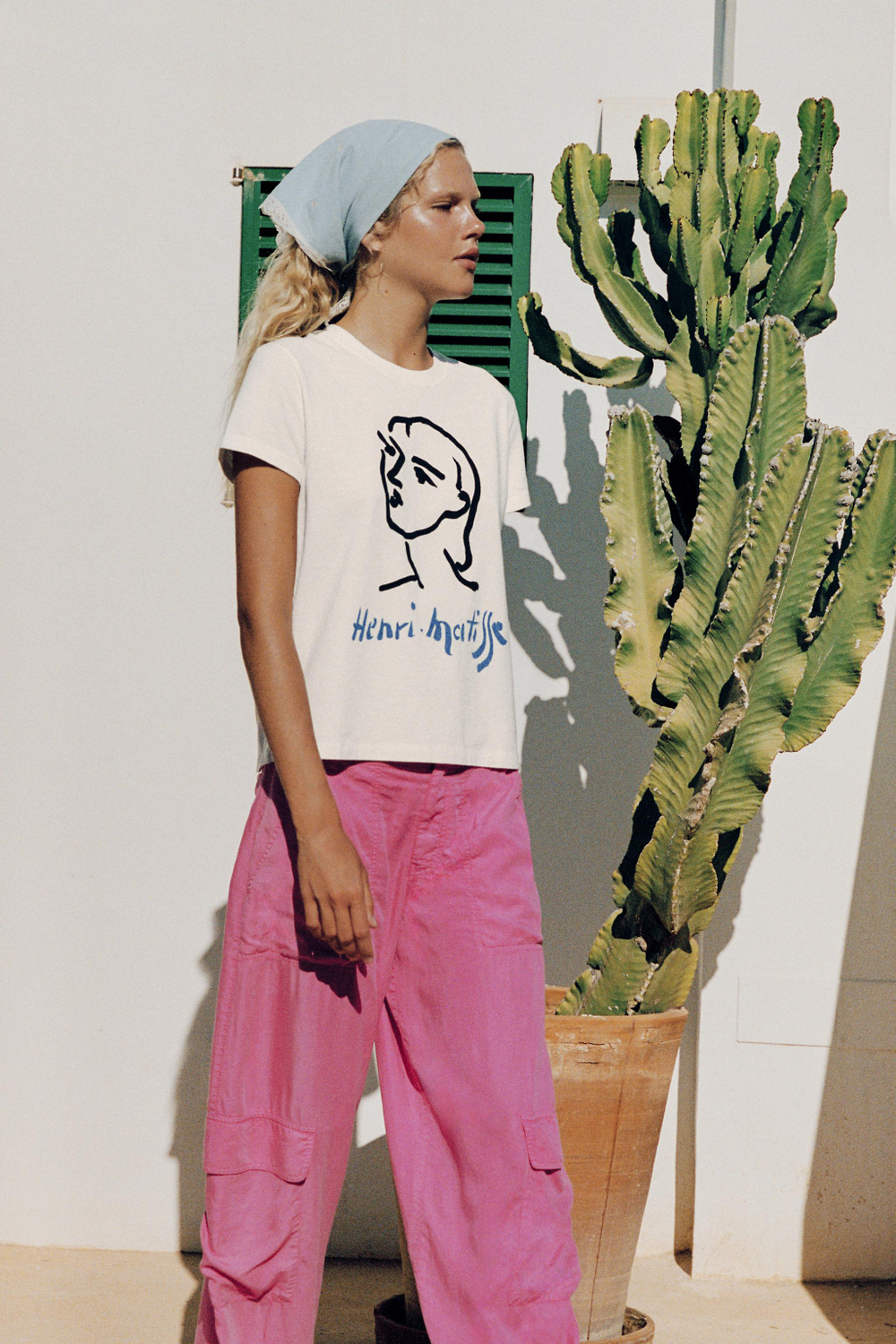 ZARA ФУТБОЛКА HENRI MATISSE, БЕЛЫЙ