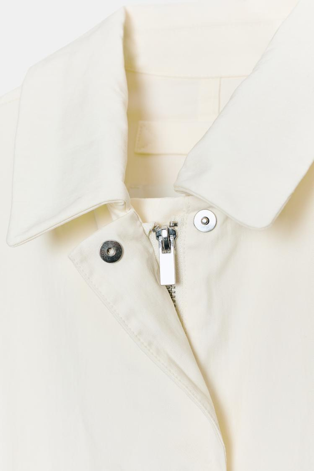 ZARA ТРЕНЧ ОВЕРСАЙЗ — ZW COLLECTION, ЖЕЛТОВАТО-БЕЛЫЙ