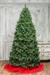 Искусственная елка Снежная королева зеленая 270 см., мягкая хвоя, ЕлкиТорг (32270)