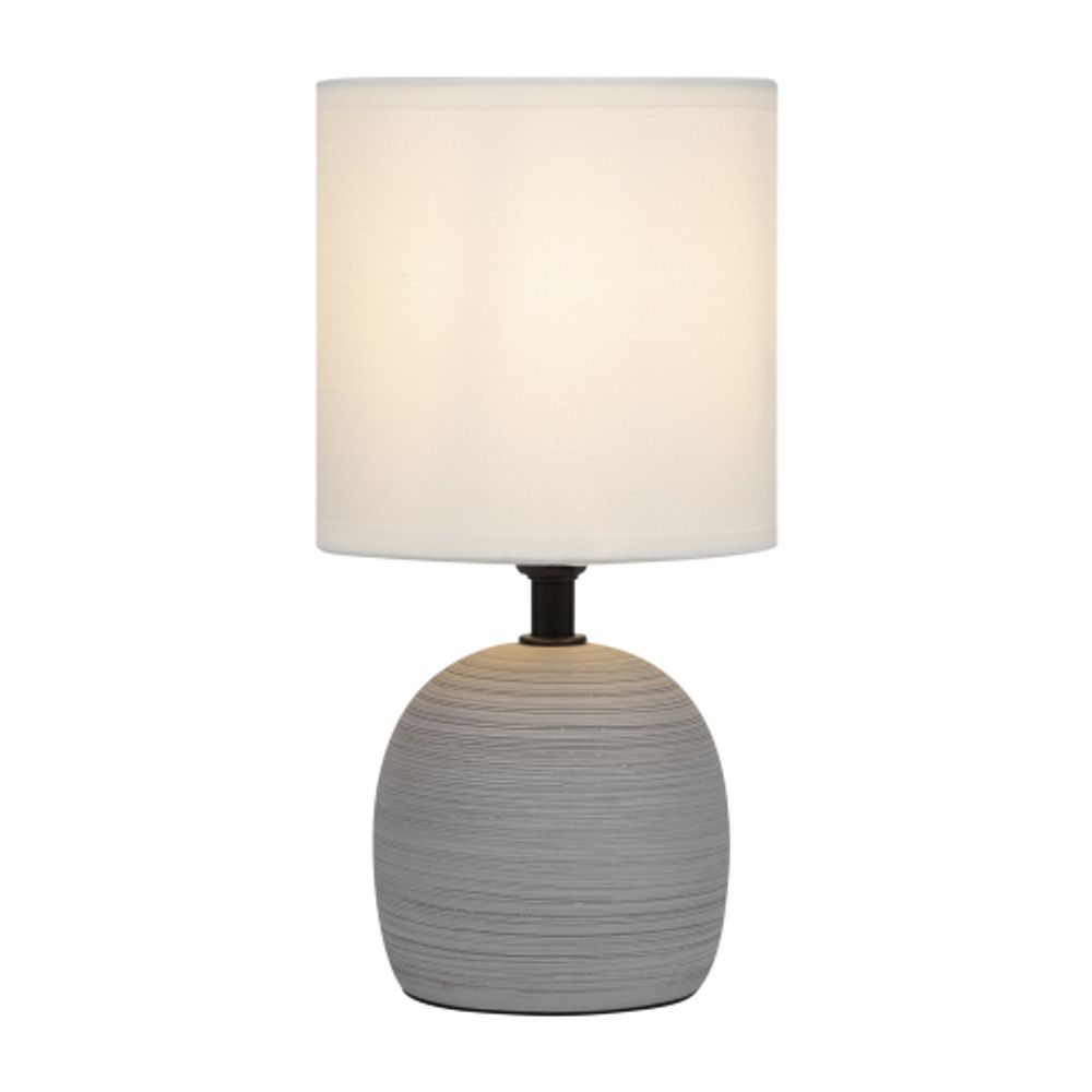 Настольная лампа Rivoli Sheron 7044-501 1 * Е14 40 Вт керамика серая с абажуром