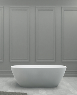 Ванна из искусственного камня ABBER Stein AS9612-1.7 белая матовая  170x72 см