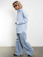 Рубашка Модная клеточка голубого цвета