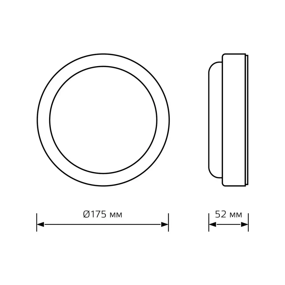 Св-к Gauss LED LITE 20W 1560 lm 6500K IP65 D175*52 200-240V ЖКХ белый 126418320