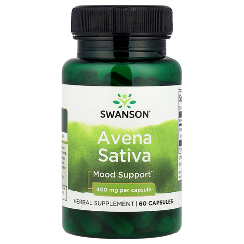 Swanson Vitamins, Avena Sativa, 400 мг, 60 капсул