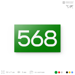 Номер на дверь 568, табличка на дверь для офиса, квартиры, кабинета, аудитории, склада, зеленая 120х70 мм, Айдентика Технолоджи