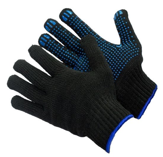 Перчатки х/б с ПВХ 6-ти нитка Люкс