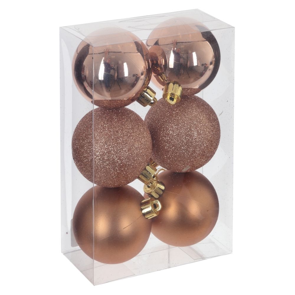 GAEM Набор из 6шт Украшение новогоднее "Шар", D 6 см, L17,5 W6 H11,5 см