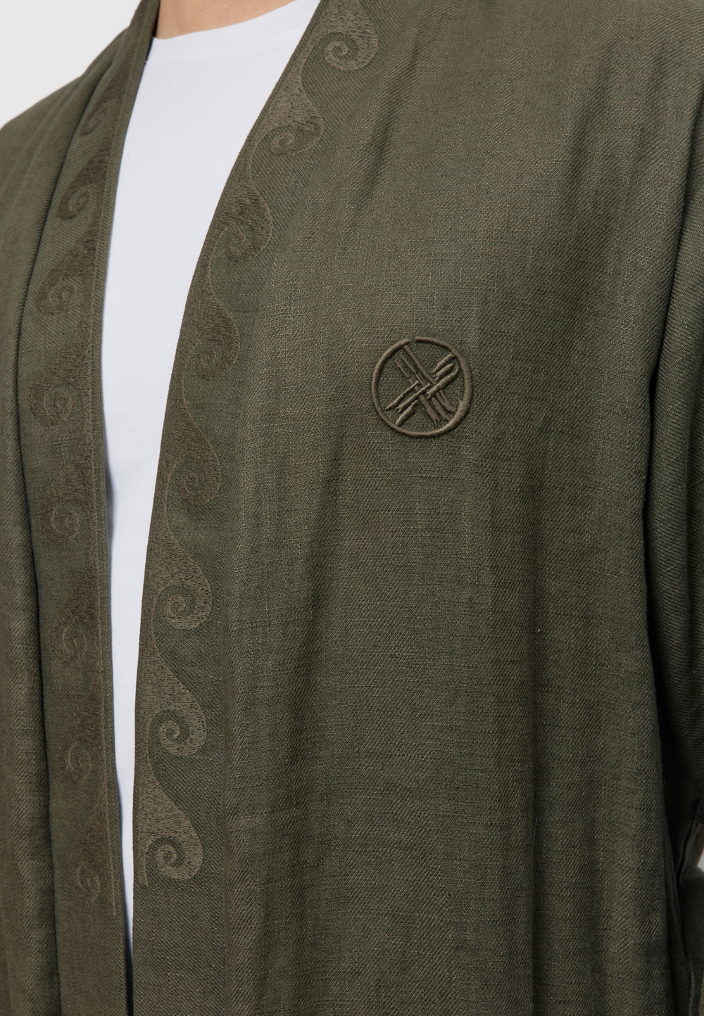 Шапан льняной длинный OYU TOLQYN KHAKI