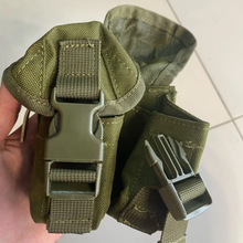 Тактическая военная двойная подсумка под гранаты Олива