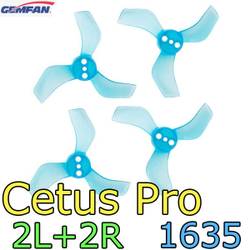 Винт 1635 Cetus Pro 4шт - прозрачный синий