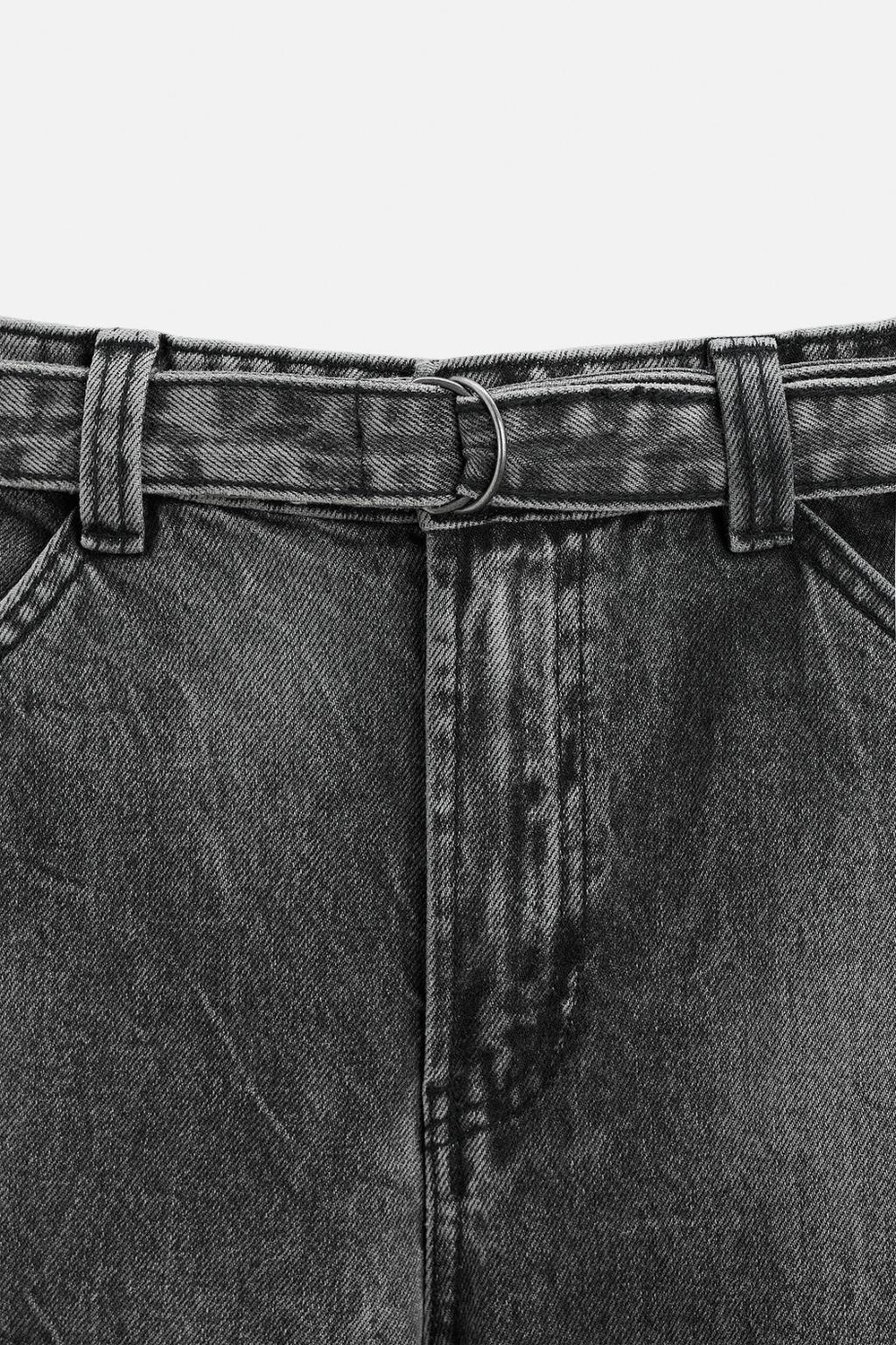 Джинсы relaxed fit с поясом