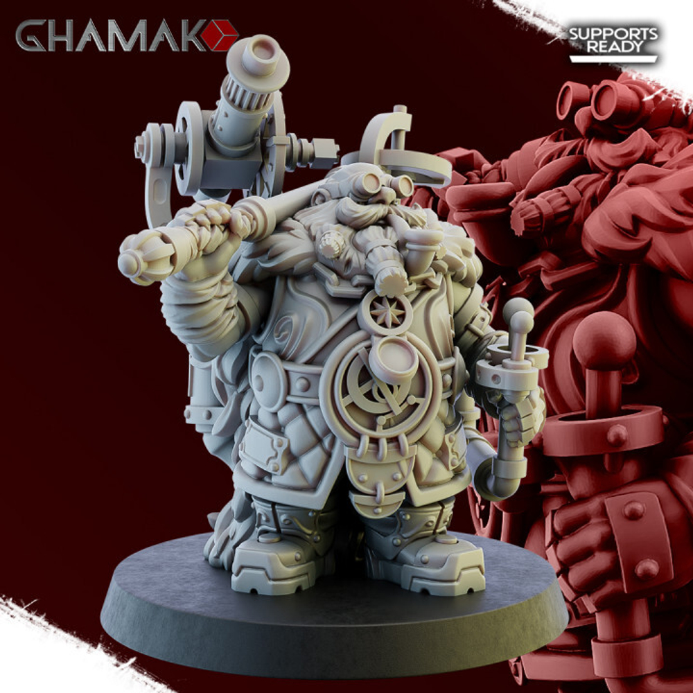 Grand Alliance Order Kharadron Overlords Dwarfs Дварф разведчик миниатюра для dnd, днд, pathfinder, фентези, Настольная игра, НРИ, Варгейм, РПГ