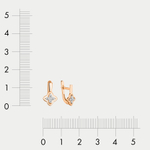 Серьги для детей с фианитами из розового золота 585 пробы (арт.1204591)
