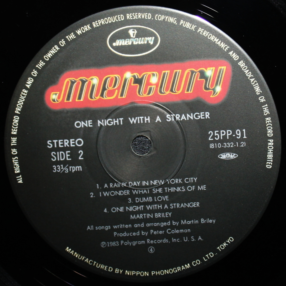 Martin Briley / One Night With A Stranger (LP)