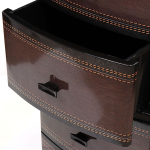 Комод 4 ящика, Кожа, 38х47х98 см, чер, РП-451, Росспласт