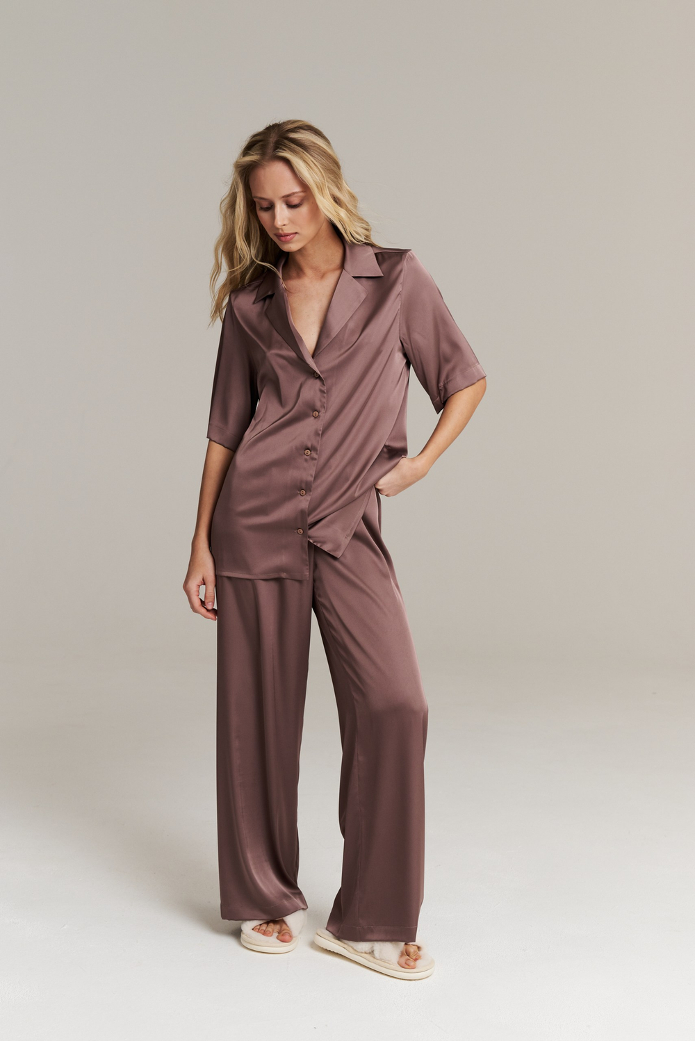 Пижамные брюки из шелка