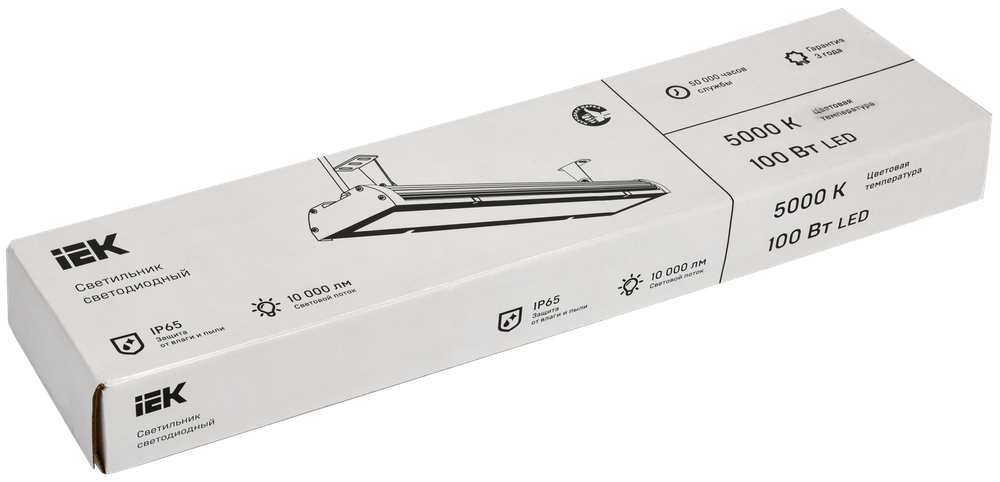 Светильник LED для высоких пролетов ДСП 7021 100Вт 5000К IP65 520х43.2мм LIGHTING IEK