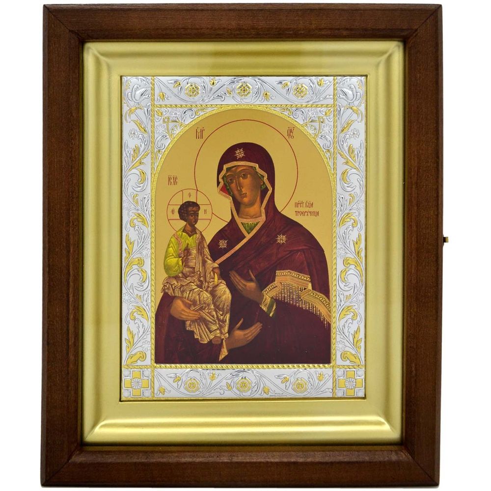 Икона "Троеручица" писанная в монастыре.