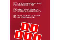 Наклейка-знак пожарной безопасности REXANT Огнетушитель, 200x200мм, 5 шт 56-0051