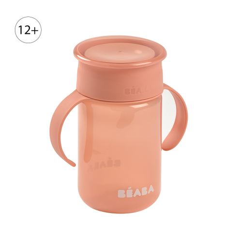 Детский поильник-непроливайка 360° BEABA, 340 мл розовый