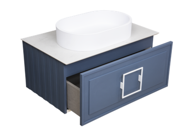 Тумба под раковину La Fenice Cubo Blu Grigio синяя 90 FNC-01-CUB-BG-90