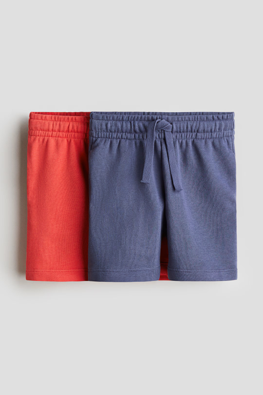 H&M Набор из 2 хлопковых шорт, темно-синий