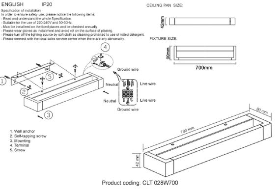 Настенный светодный светильник Crystal Lux CLT 028W700 BL