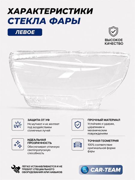 Стекло левой фары на Лада Веста (21800-371107115)