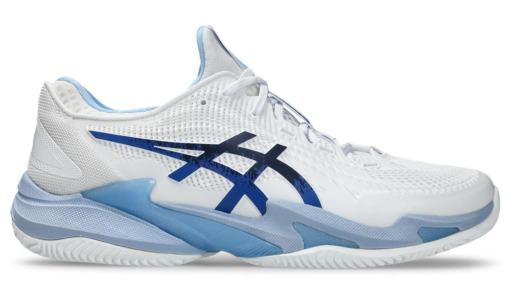 Мужские теннисные кроссовки Asics Court FF 3 Novak Clay - white/tuna blue