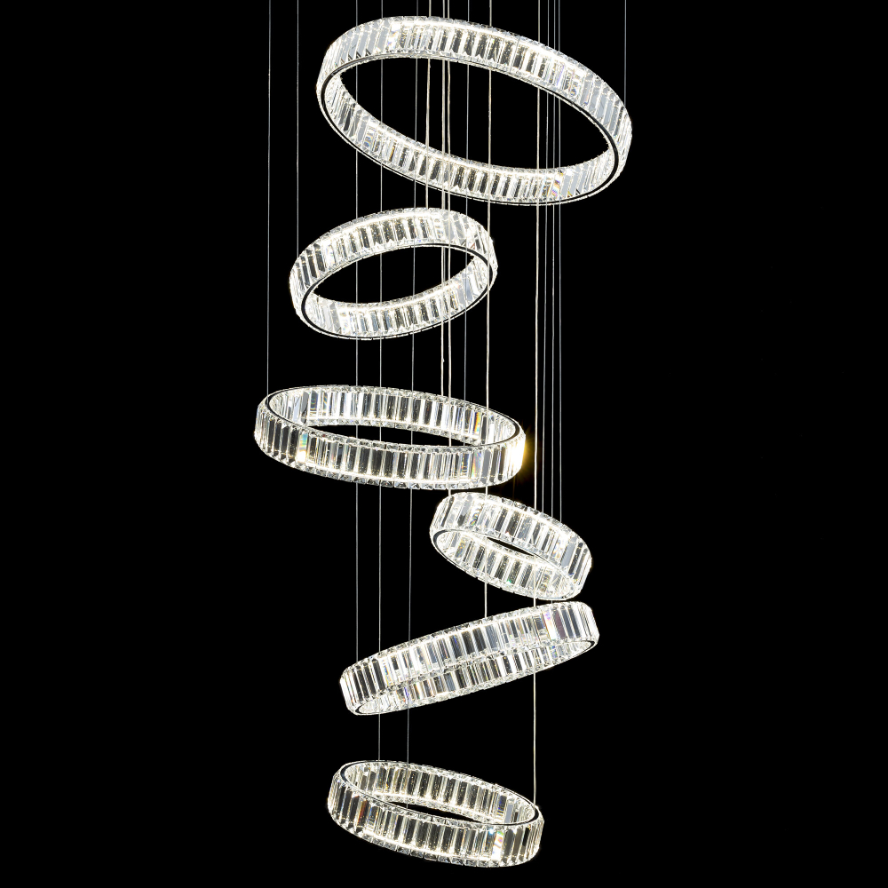 Citilux Чезаре CL338661 LED Люстра хрустальная с пультом Хром