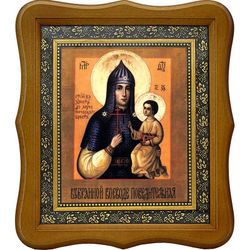 Взбранной Воеводе Победительная икона Пресвятой Богородицы на холсте.