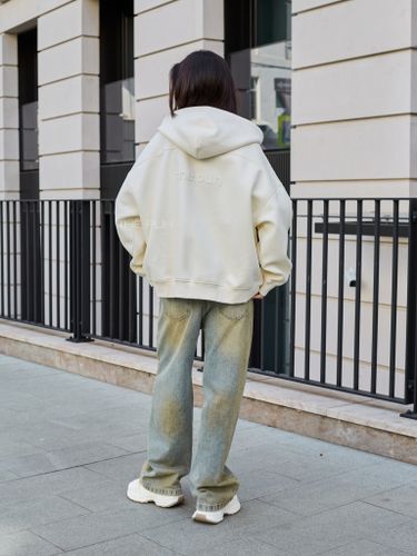 Худи на молнии в молочном цвете