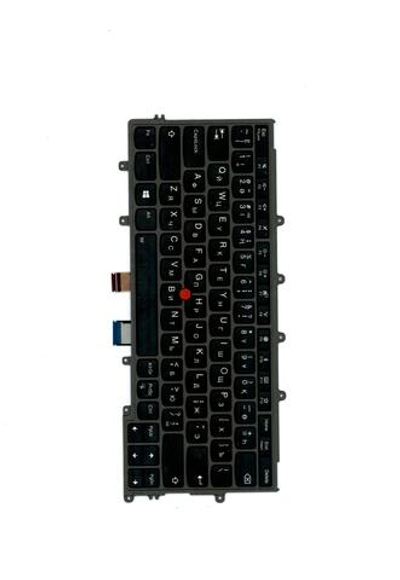 Клавиатура для Ноутбука Lenovo LenovoThinkPad X240/X250/X260/X270/A275 с подсветкой, раскладка - казахская, черная (01EP080)