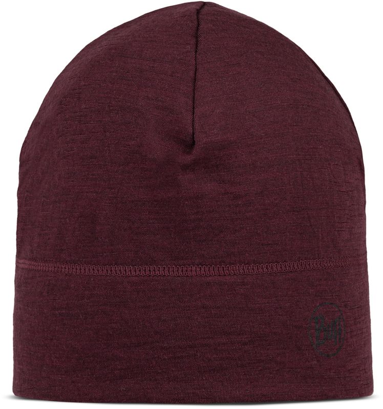 Шапка шерстяная Buff Merino Lightweight Solid Garnet Фото 1