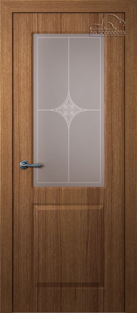 Дверь Мальта / Цвет Орех / Мателюкс белый / Двери Belwooddoors