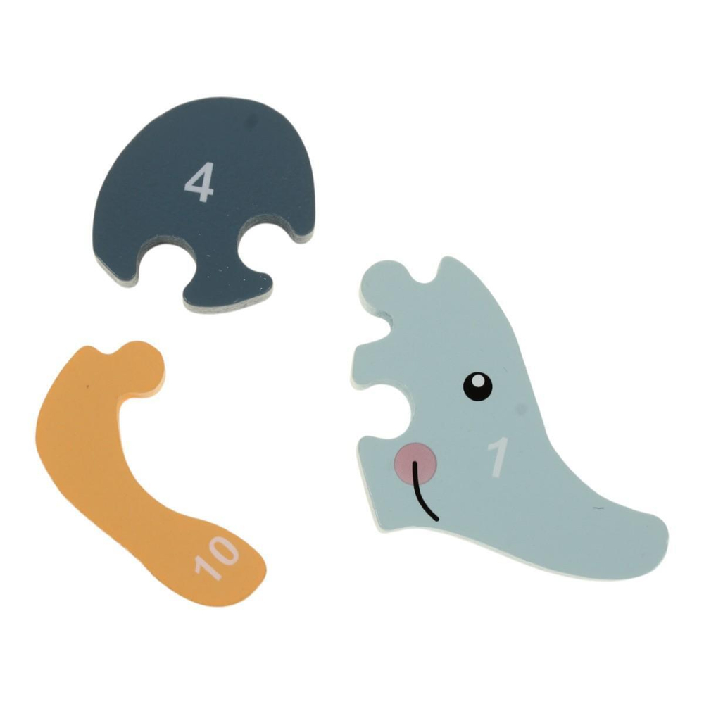 Развивающая игрушка деревянная Пазл-вкладыш по номерам Слон, C-41805