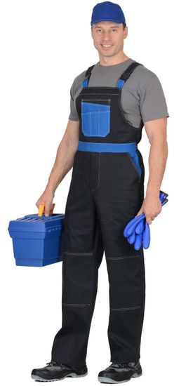 Полукомбинезон "Сириус-Гранд" (черный/василек)