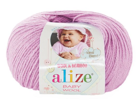 Пряжа Baby wool ( Alize) 672 Нежно розовый