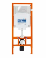 Унитаз подвесной BelBagno ONDA BB066CHR безободковый, с крышкой микролифт, с инсталляцией и кнопкой хром