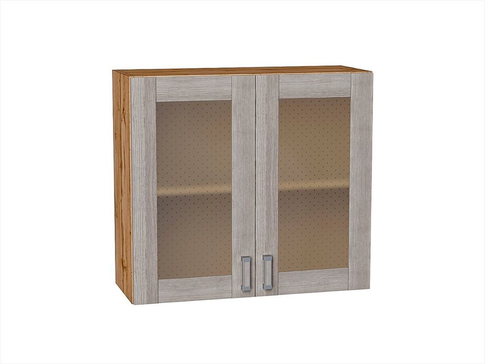 Шкаф верхний с 2-мя остекленными дверцами Лофт