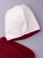 Шапка детская зимняя вязаная с помпоном и снуд