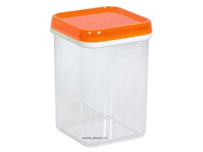 Банка 1,2л квадратная для сыпучих продуктов