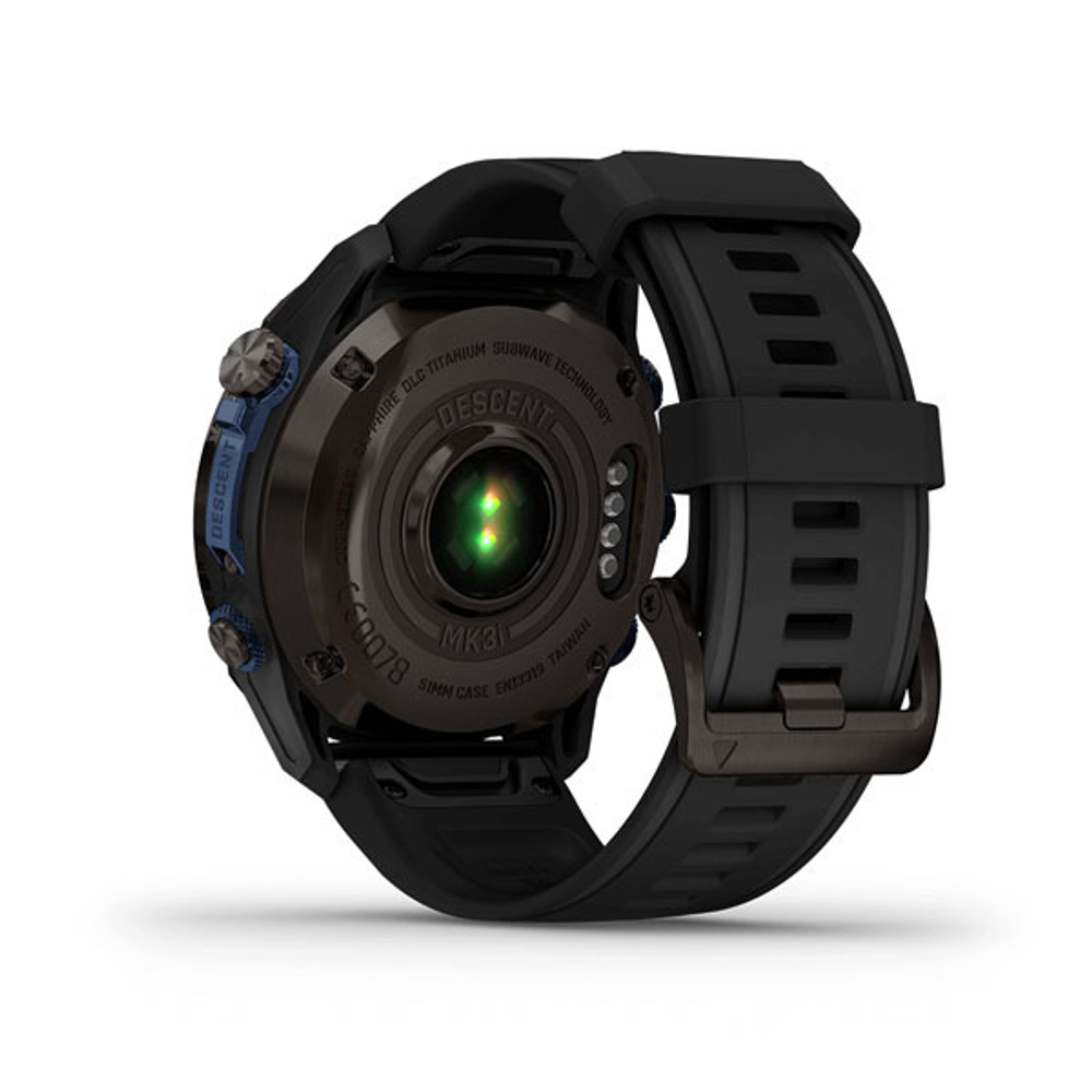 Смарт часы Garmin Descent MK3i - 51 мм титан Carbon Grey DLC с черным силиконовым ремешком
