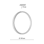7619/DL PALE SN 042 Потолочный светодиодный светильник/белый/черный/золотистый LED 48Вт c ДУ 3000-6000К D390 IP43 пульт ДУ SAVI