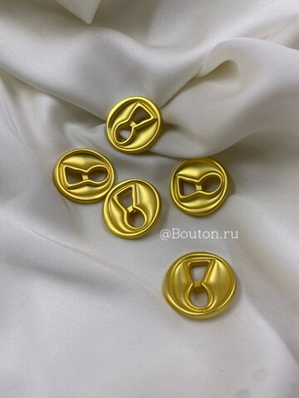 Пуговицы матовое золото "Замочная скважина" Скиапар.