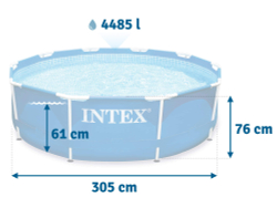 Каркасный бассейн Intex Metal Frame 305х76 см (28200)