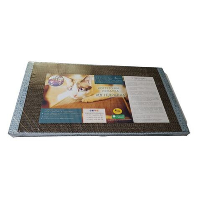 Картонная когтеточка для кошек, гофрокартон, Когтедралка, размер 56х30 см