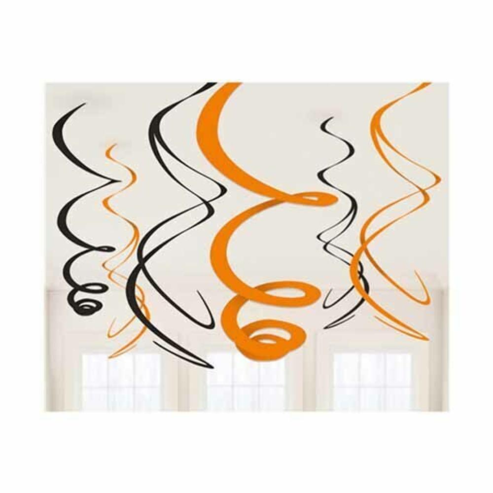 Спираль Black/Orange 55см 6шт/A