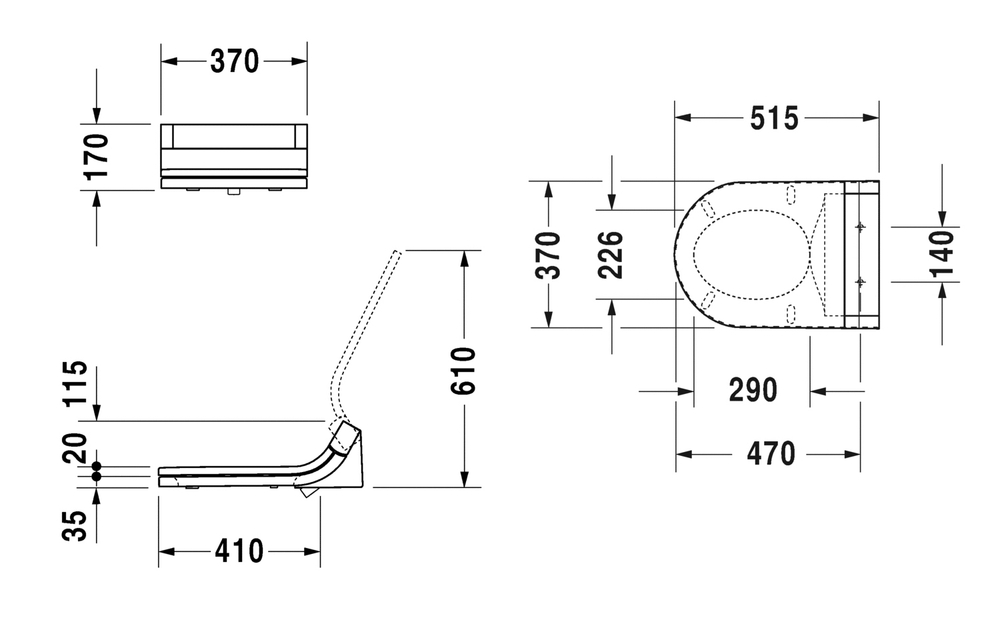 Сиденье для унитаза Duravit SensoWash с функцией биде, белое/хром 610001 00 2000300